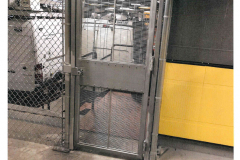 Chain link fence with gate - hudson yards