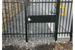 steel bar fence with gate